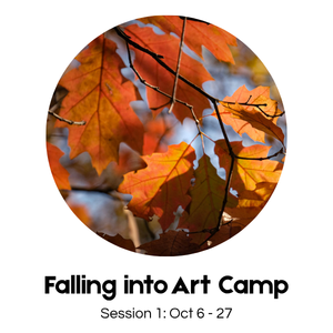 Falling into Art Camp circular class artwork