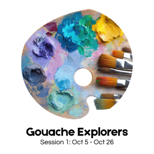 Gouache Explorers circular class artwork
